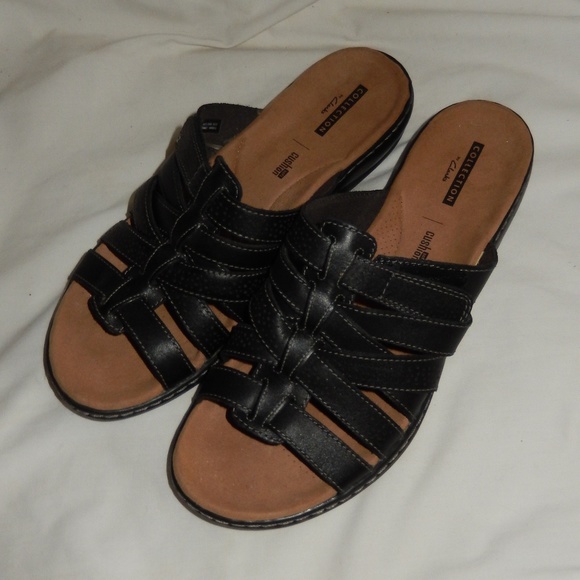 clarks slip on sandals